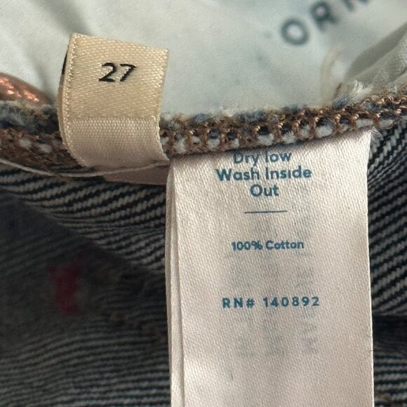 Marine Layer Sasha Denim Shorts High-Waisted Washed Size 27 raw cut hem cotton - Picture 4 of 14